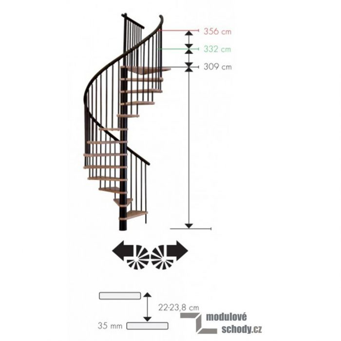 Vřetenové schody Minka Rondo Spiral Effect